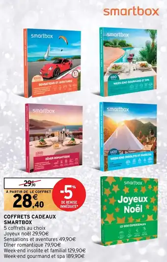 Intermarché COFFRETS CADEAUX SMARTBOX offre
