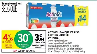 Intermarché ACTIMEL SAVEUR FRAISE ÉDITION LIMITÉE DANONE offre