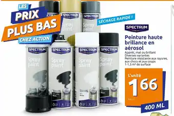 Action Peinture haute brillance en aérosol offre