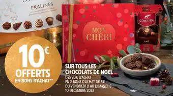 Intermarché SUR TOUS LES CHOCOLATS DE NOEL offre