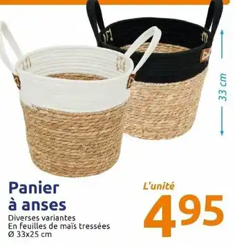 Action Panier à anses offre