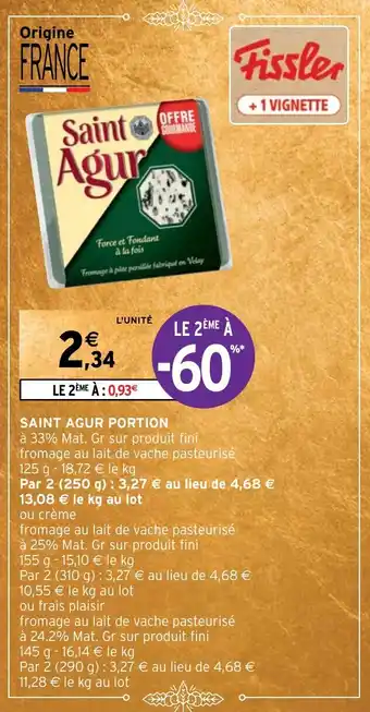 Intermarché SAINT AGUR PORTION offre