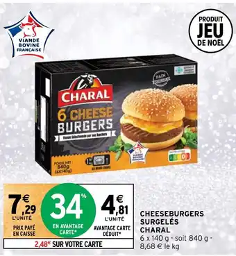Intermarché CHEESEBURGERS SURGELÉS CHARAL offre