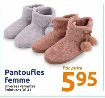 Action Pantoufles femme offre