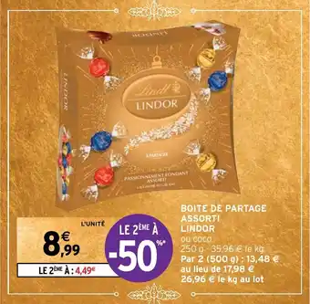 Intermarché BOITE DE PARTAGE ASSORTI LINDOR offre
