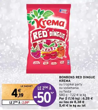 Intermarché BONBONS RED DINGUE KREMA offre