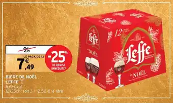 Intermarché BIÈRE DE NOËL LEFFE offre