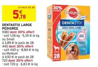 Intermarché DENTASTIX LARGE PEDIGREE offre