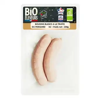 Auchan Boudins blancs à la truffe du périgord bio le bio des éleveurs offre