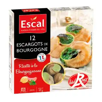 Auchan Escargots de bourgogne label rouge surgelés escal offre
