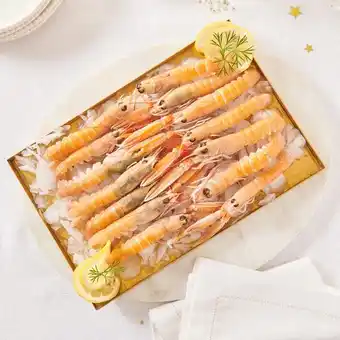 Auchan Langoustines entières crues surgelées offre