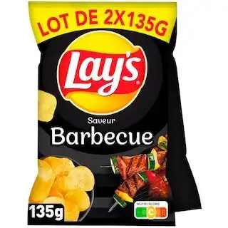 Auchan Chips saveur barbecue lay's offre
