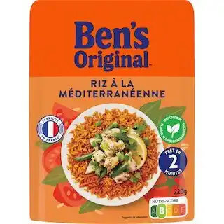 Auchan Riz micro-ondes express à la méditerranéenne ben's original offre