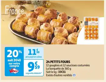 Auchan Supermarché 24 petits fours offre