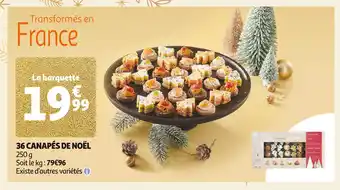 Auchan Supermarché 36 canapés de noël offre