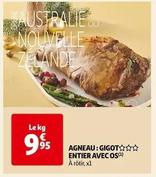 Auchan Supermarché Agneau : gigot entier avec os offre