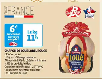 Auchan Supermarché Loué chapon label rouge offre