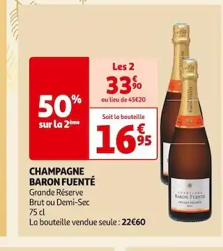 Auchan Supermarché Baron fuenté champagne offre
