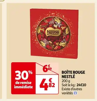 Auchan Supermarché Nestlé boîte rouge offre