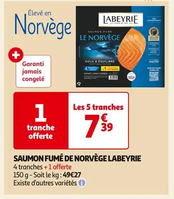 Auchan Supermarché Labeyrie saumon fumé de norvège offre