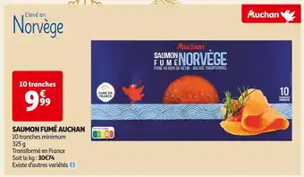 Auchan Supermarché Auchan saumon fumé offre
