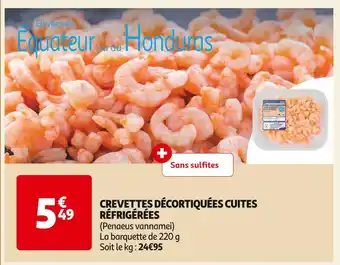 Auchan Supermarché Crevettes décortiquées cuites réfrigérées offre