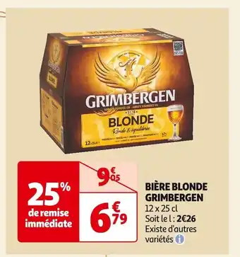 Auchan Supermarché Grimbergen bière blonde offre