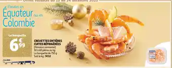 Auchan Supermarché Crevettes entières cuites réfrigérées offre