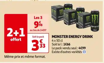 Auchan Supermarché Monster monster energy drink offre