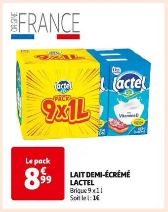 Auchan Supermarché Lactel lait demi-écrémé offre