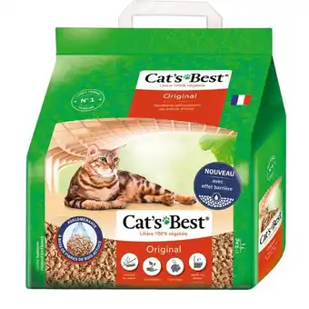 Auchan Litière chat 100% végétale cat's best original offre