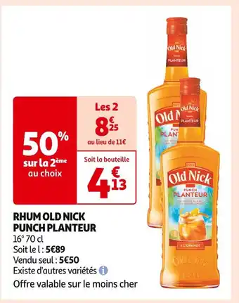 Auchan Supermarché Old nick rhum punch planteur offre