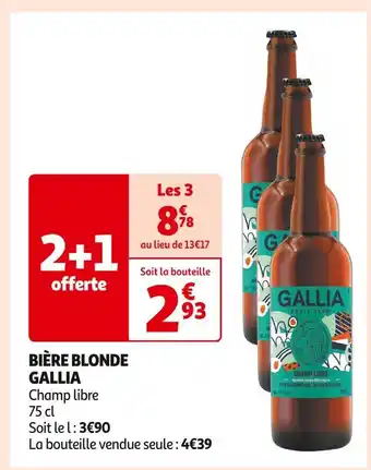 Auchan Supermarché Gallia bière blonde offre