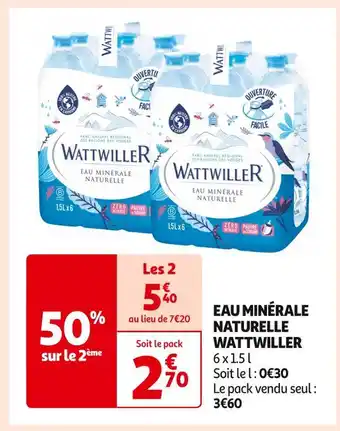 Auchan Supermarché Wattwiller eau minérale naturelle offre