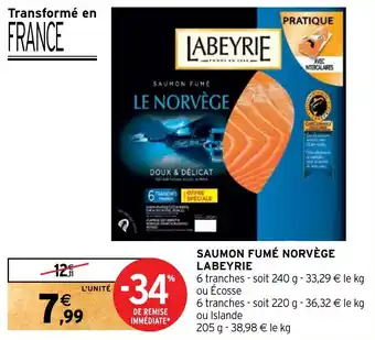 Intermarché SAUMON FUMÉ NORVÈGE LABEYRIE offre