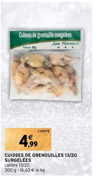 Intermarché CUISSES DE GRENOUILLES 13/20 SURGELÉES offre