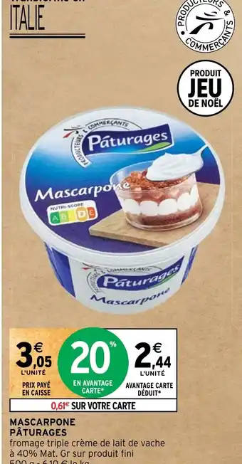 Intermarché MASCARPONE PÂTURAGES offre