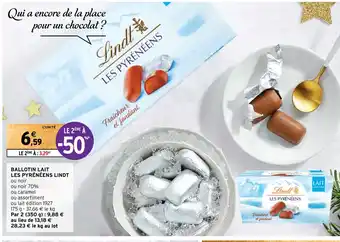 Intermarché BALLOTIN LAIT LES PYRÉNÉENS LINDT offre