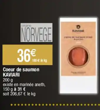 Migros Coeur de saumon KAVIARI offre