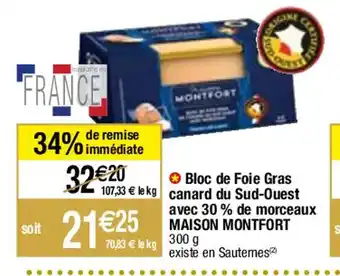 Migros Bloc de Foie Gras canard du Sud-Ouest offre