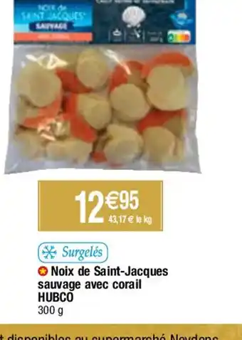 Noix de Saint-Jacques sauvage avec corail