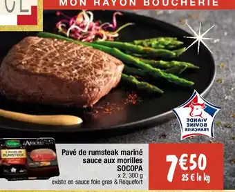 Migros Pavé de rumsteak mariné sauce aux morilles SOCOPA offre