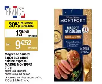 Migros Magret de canard sauce aux cèpes offre