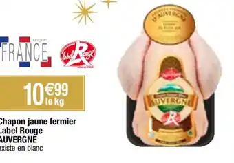 Migros Chapon jaune fermier Label Rouge AUVERGNE offre