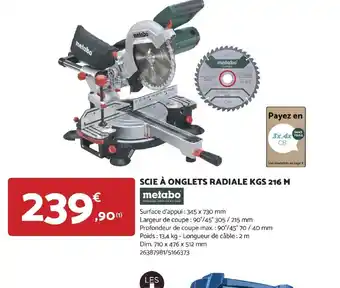 Bricomarché SCIE À ONGLETS RADIALE offre