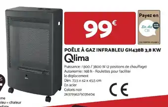 Bricomarché POÊLE À GAZ INFRABLEU GH438B offre
