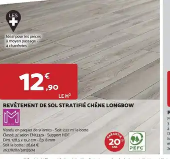Bricomarché REVÊTEMENT DE SOL STRATIFIÉ CHÊNE LONGBOW offre