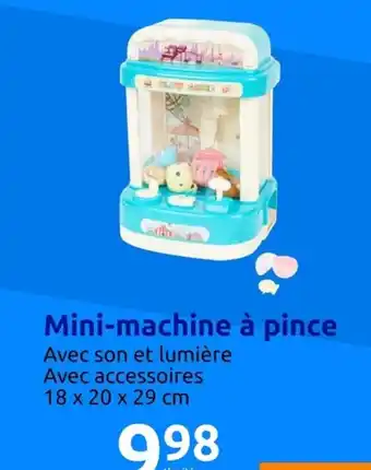 Action Mini-machine à pince offre