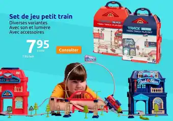 Action Set de jeu petit train offre