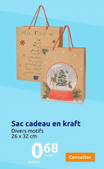 Action Sac cadeau en kraft offre